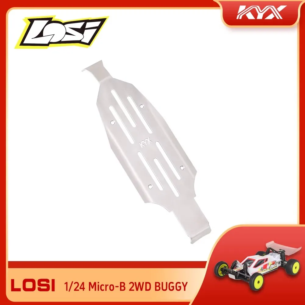 KYX model car Losi 1/24 Micro-B 2WD BUGGY frame stainless steel bottom guard plate