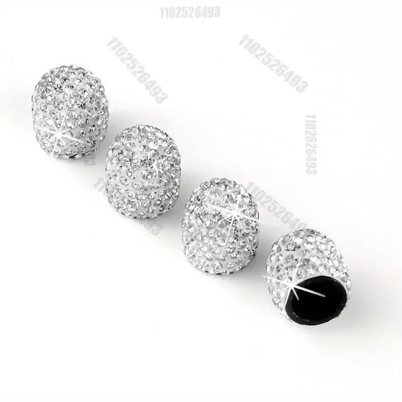 

Diamond Crystal Motorcycle Car Tire Valve Caps 4/2pcs Shining Dust-proof Wheel Valve Cover Vehicle Bling Valve Cap Styling Toos