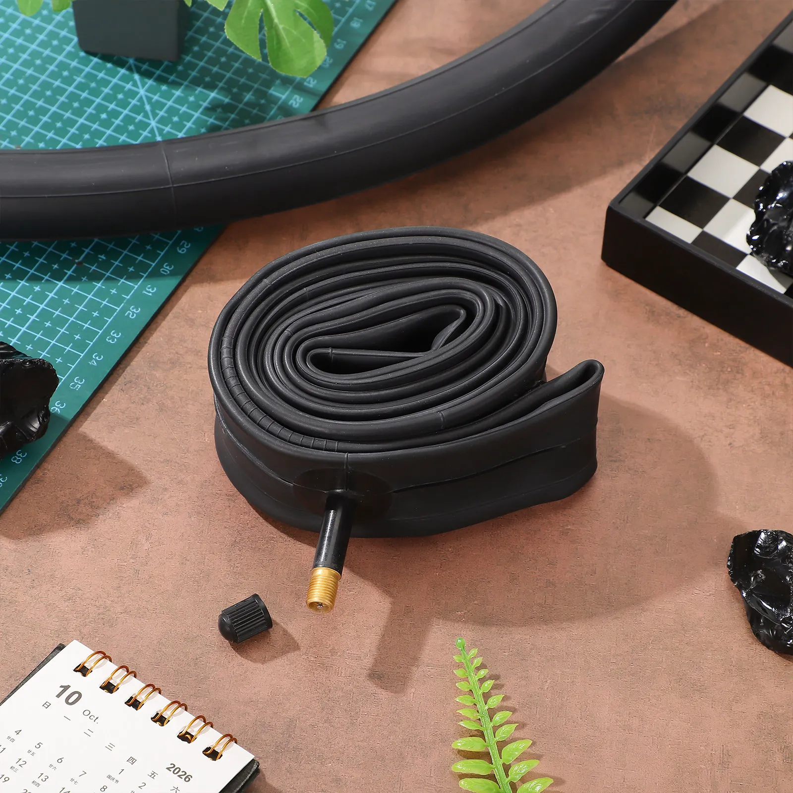 2Pcs Cycling Inner Tubes Compatible with Mtb Road City Commuter Folding Bikes 26x1.5 Black Butyl Rubber Soft Comfortable Easy