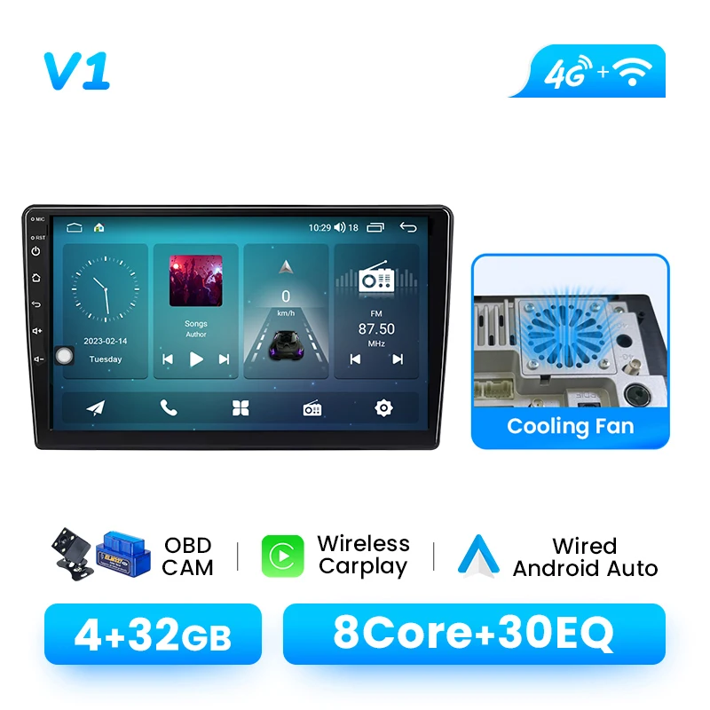 Android 14-autoradio voor Hyundai i40 2012-2016 | Draadloze CarPlay GPS 1280x720 IPS DSP AI Voice Wifi Plug en Play Multimedia