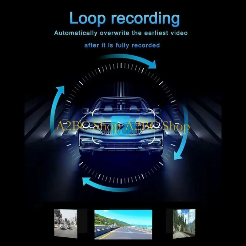 A2BC Car DVR Driving Camera Wifi Camcorder Support Rearview Camera Video Recorder Night Recording Dashcam 24H Parking Monitor