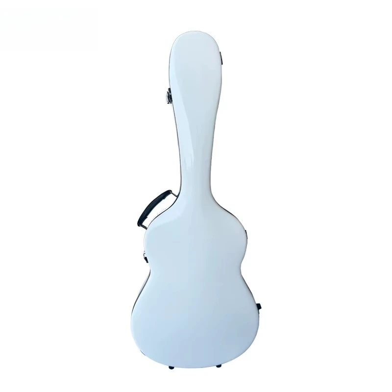 High Quality White Fiberglass Guitar case with Good Price for Classical and Acoustic Guitar