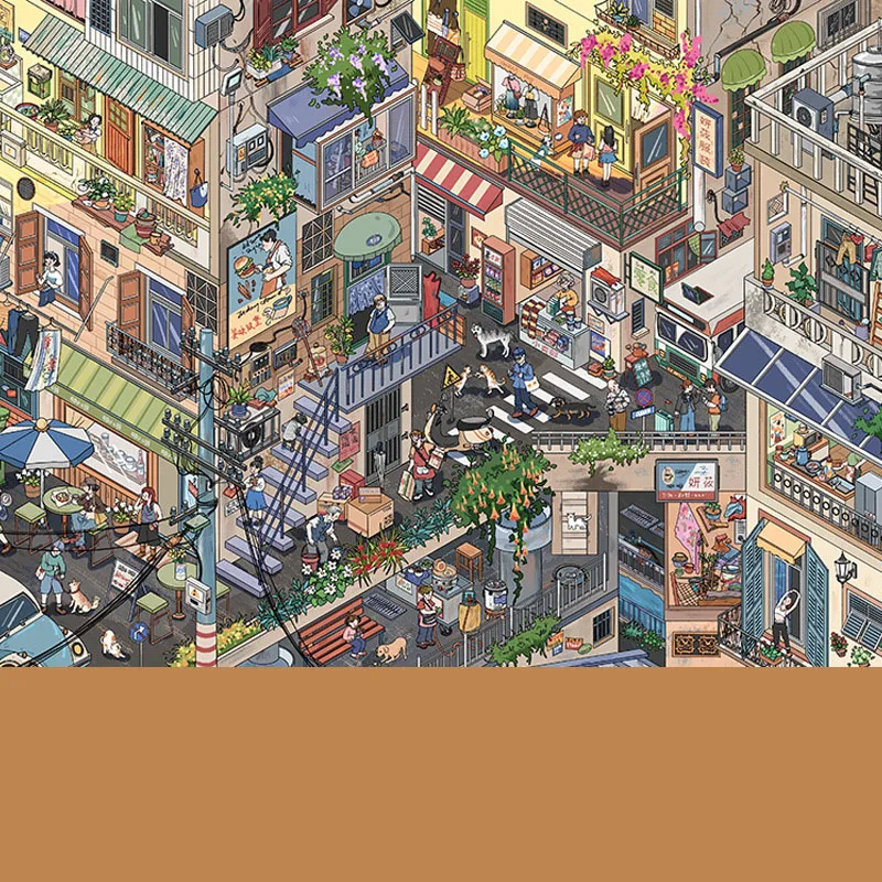 

Plus Size Kawaii Planet Project Apocalypse Shelter 3D Cartoon Scene Stickers DIY Handmade Scrapbook Stacking Game Stickers