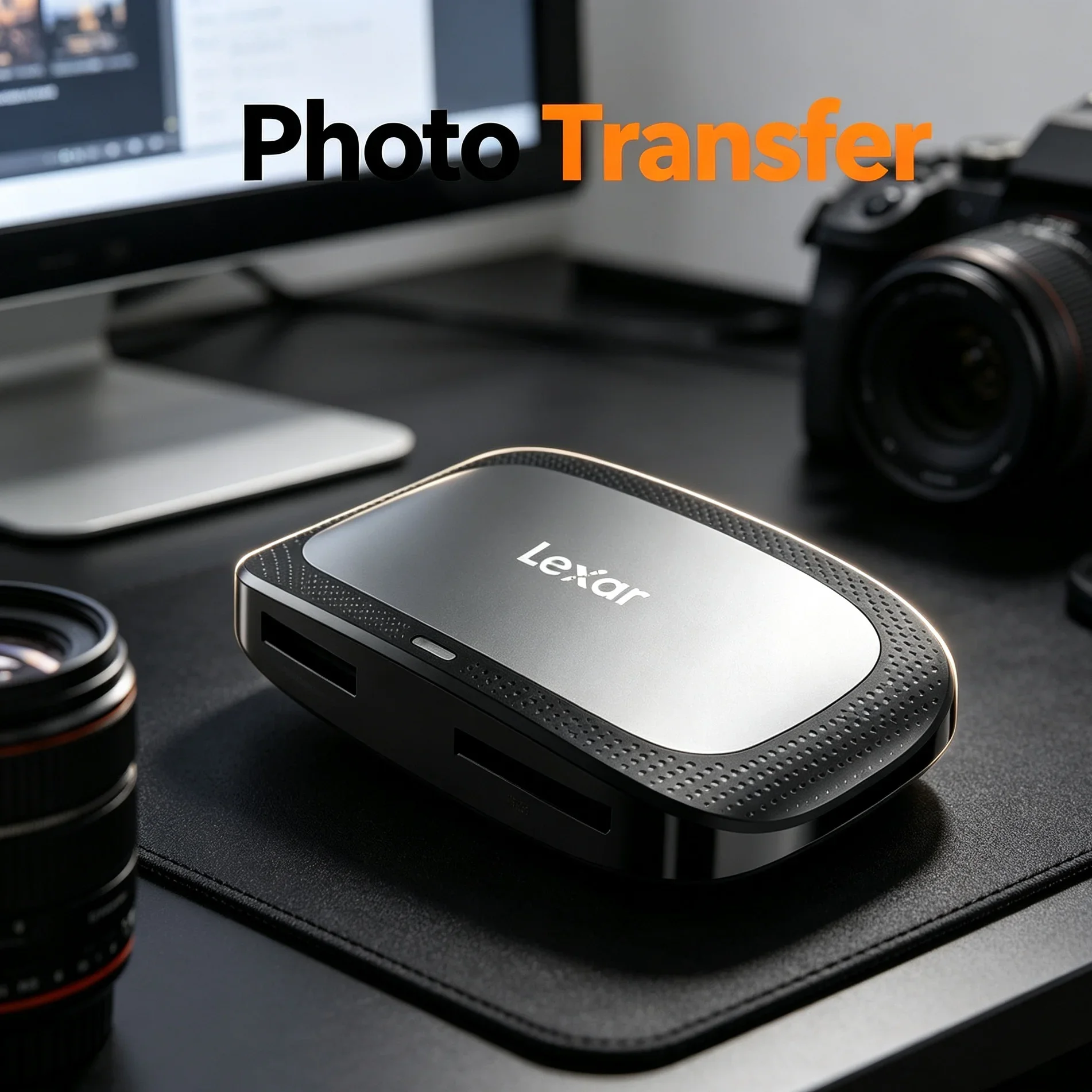 Lexar RW530 USB 3.2 Card Reader CFexpress Type A SD UHS-II Dual Slot 900MB/s Memory Card Reader for Travel Photographer Outdoor