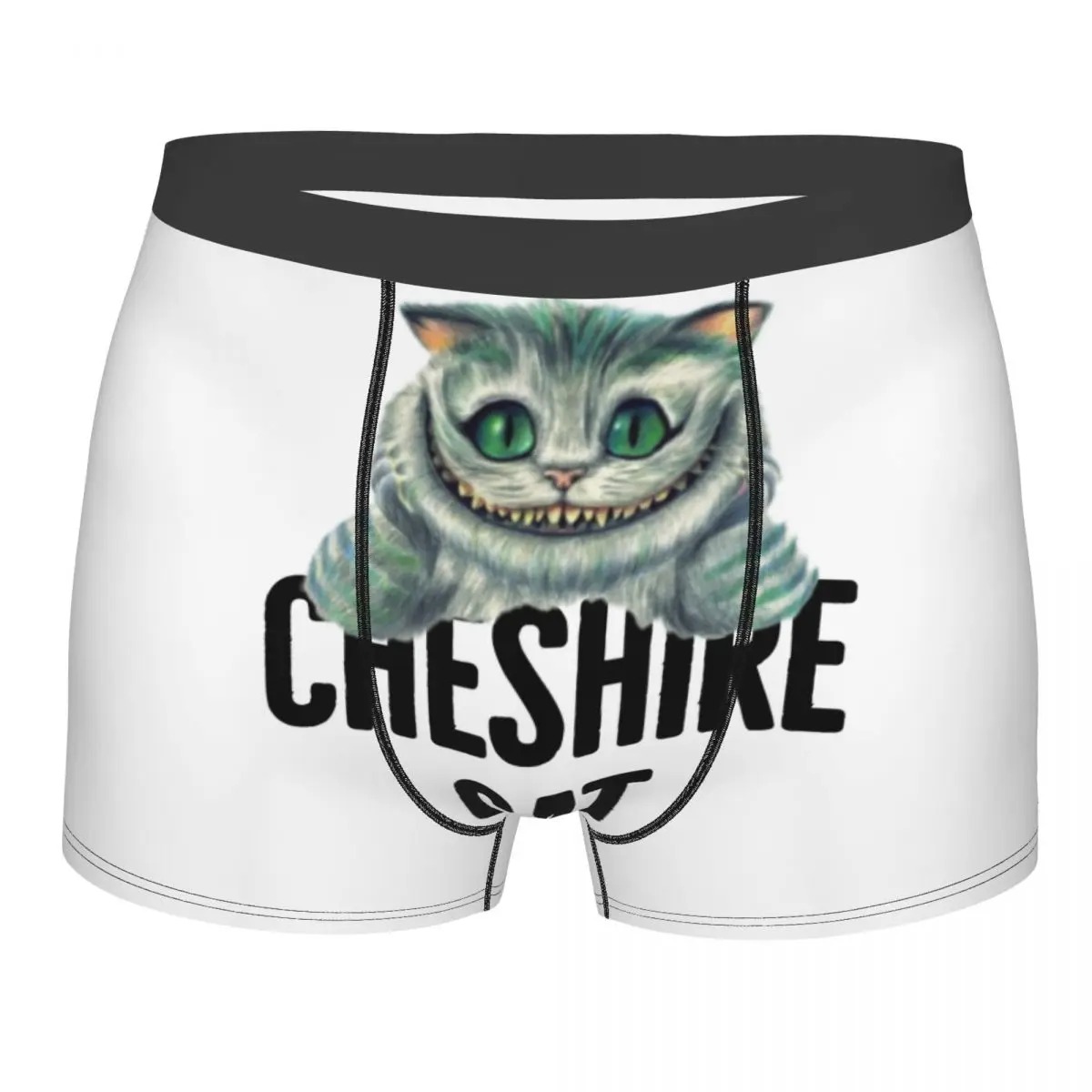 

Male Cool Alice In Wonderland Cheshire Cat Underwear Boxer Briefs Men Breathbale Shorts Underpants
