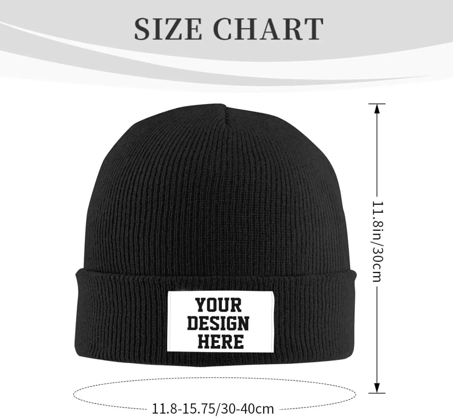 Custom Knitted Beanie Hats,Personalized Add Your Image/Text Cap Winter Warm Hat for Men Women