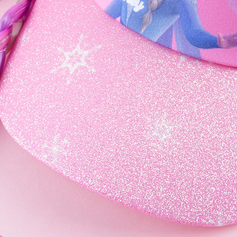 Disney Frozen Children Baseball Cap Girl Pink Elsa Princess Duck Tongue Hat Thin Shade And Sun Protection With Braid Hair