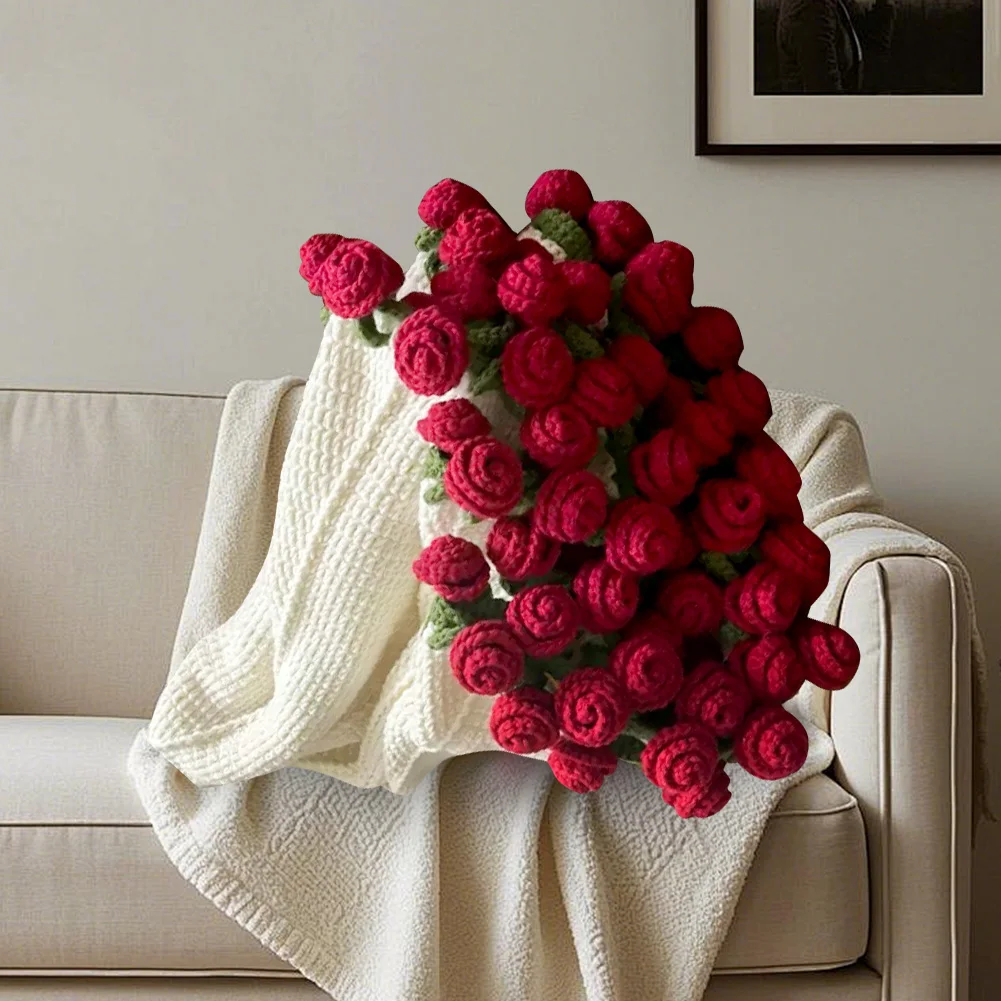3D Floral Crochet Blanket DIY Material Kit