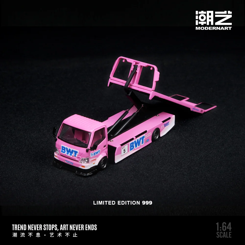 TimeMicro 1:64 H300 Flatbed transport Trailer -Advan/BWT/Martini alloy model-in stock