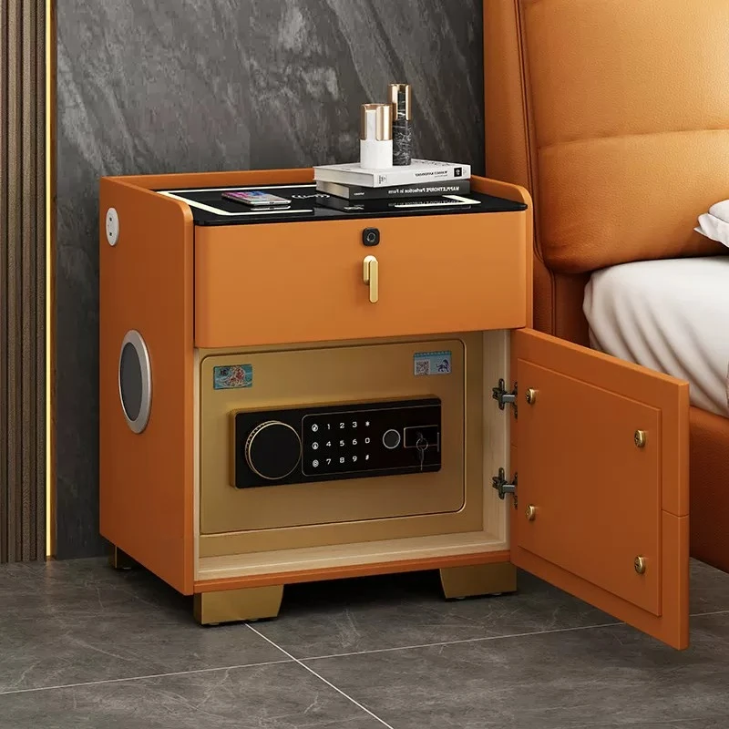 Safes Nordic Night Stands Office Design Petite Cabinet Bedside Tables Retro Charging Muebles Para Dormitorio Furniture Room