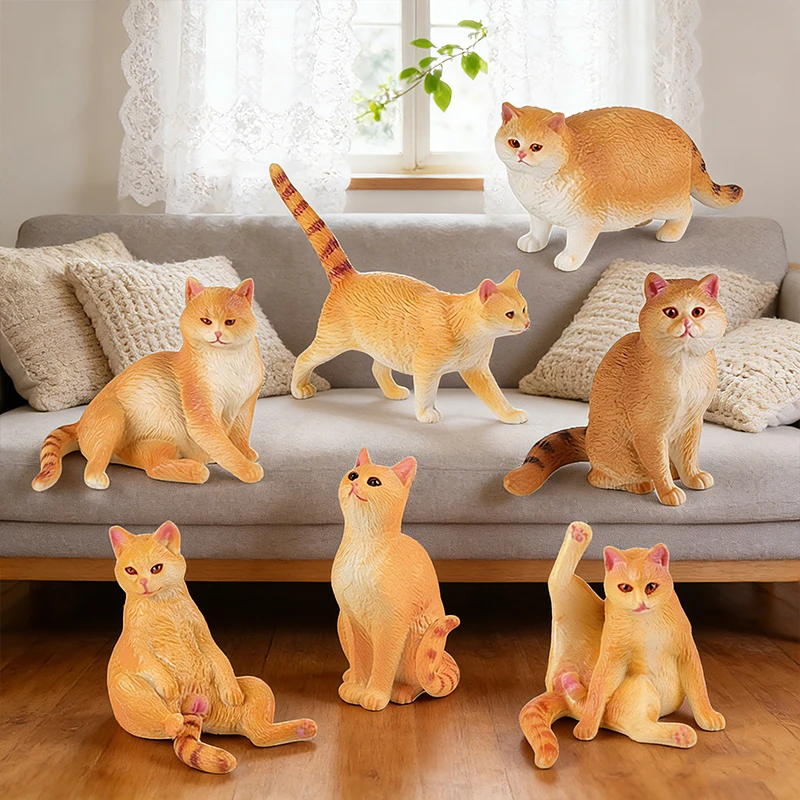 Oenux สยาม Devon Rex Sphynx แมวเปอร์เซีย Kitty รุ่น Action Figure ตุ๊กตาน่ารักตกแต่งบ้านคอลเลกชันของเล่นเด็กของขวัญ