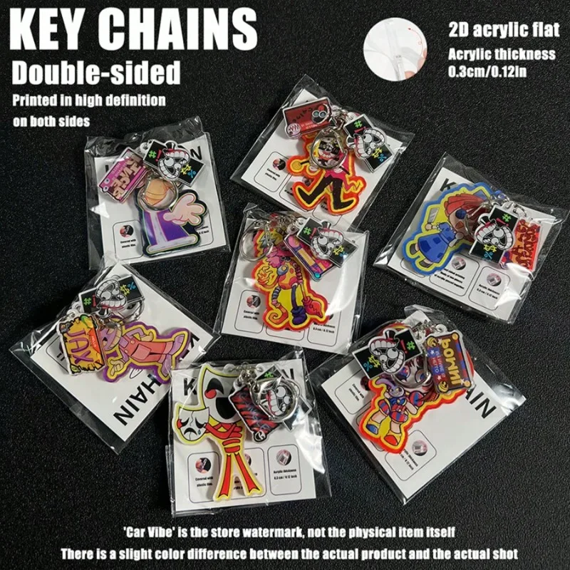 TADC Keychain – Amazing Digital Circus 2D Keyring, Pomni Jax Ragatha Gangle Zooble Pendant for Bag & Keys - view 4