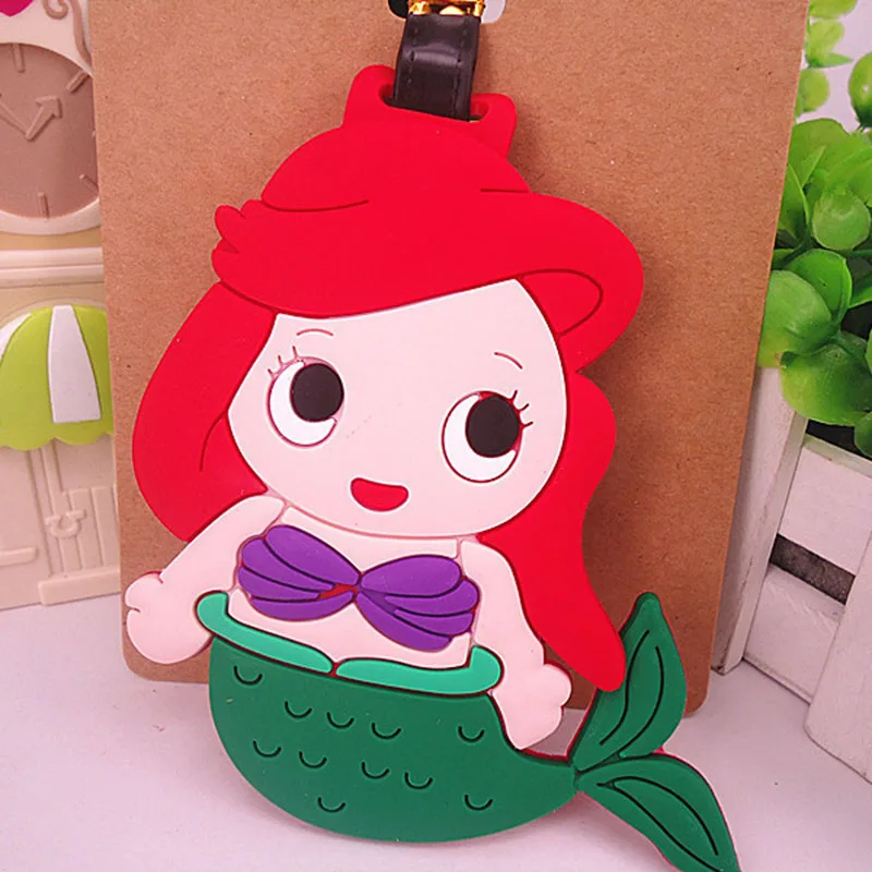 Disney Elsa Princess Travel Accessories Luggage Tag Suitcase Fashion Style Silicon Portable Travel Label ID Addres Holder