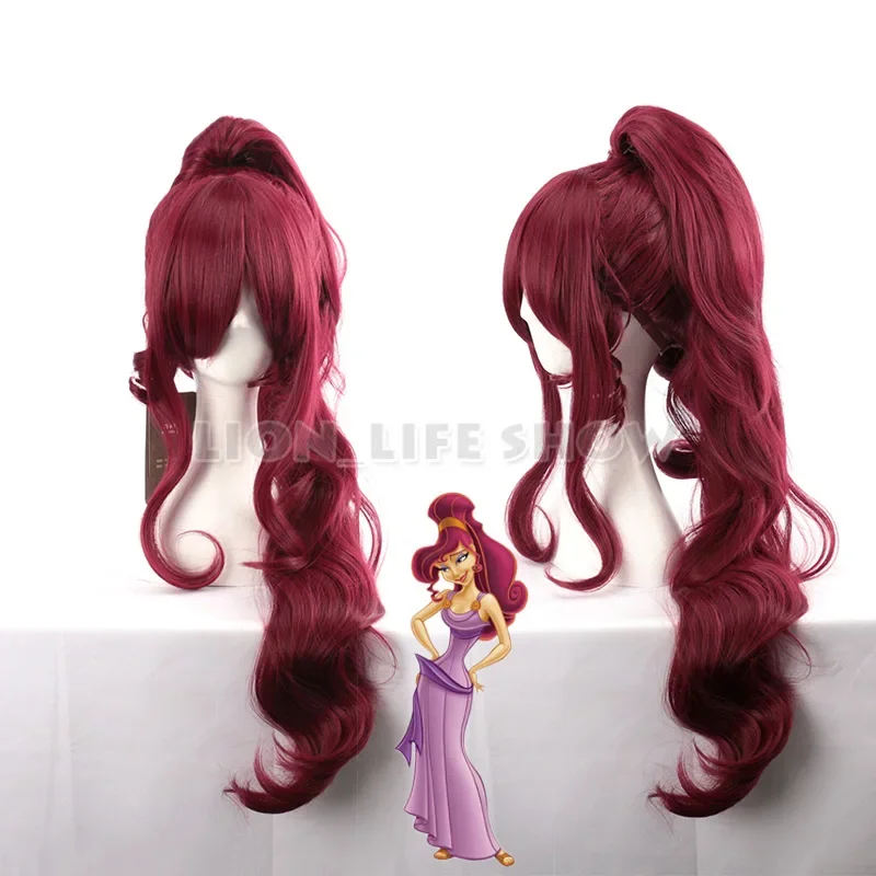 Halloween Hair Hercules Megara Anime  Cosplay Long Wig Long 90cm