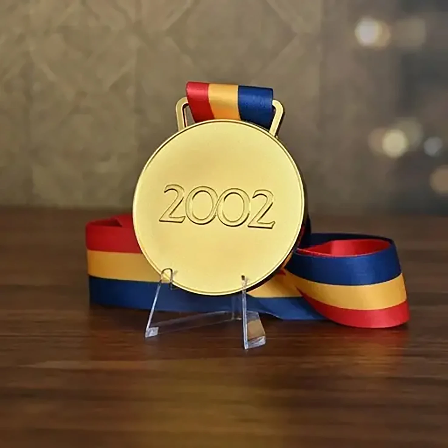 2002 Retro Football Award Medal with Ribbon Fan Souvenir Collection