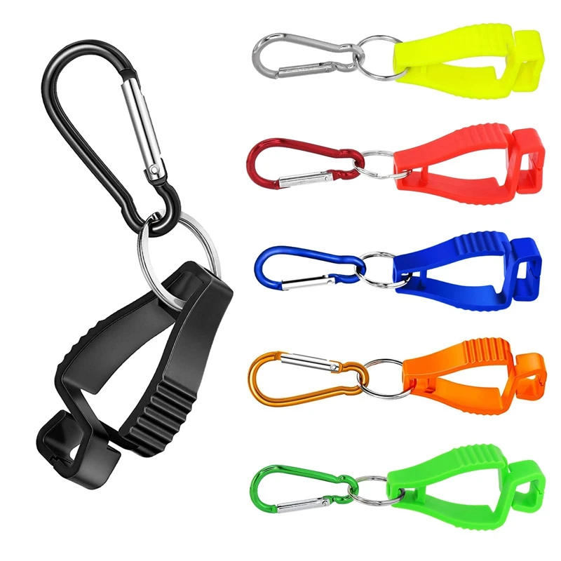 

Hot 6Pcs Glove Clips For Work Glove Holders Glove Belt Clip With Metal Carabiners For Construction Worker Guard Labor