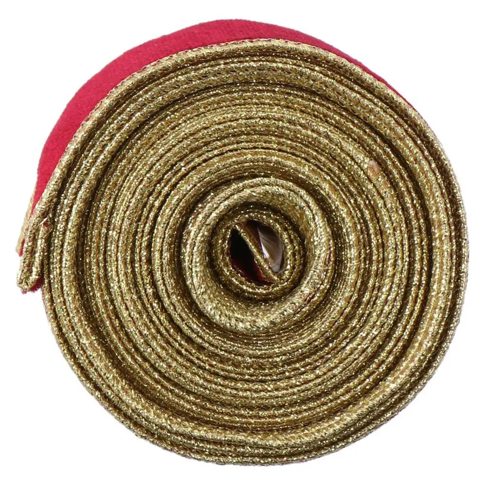10 Yards 2.5 Inch Wide Velvet Ribbon Velvet Red Golden Edge Ribbon Golden Edge Green Wired Ribbon for DIY Art Crafts
