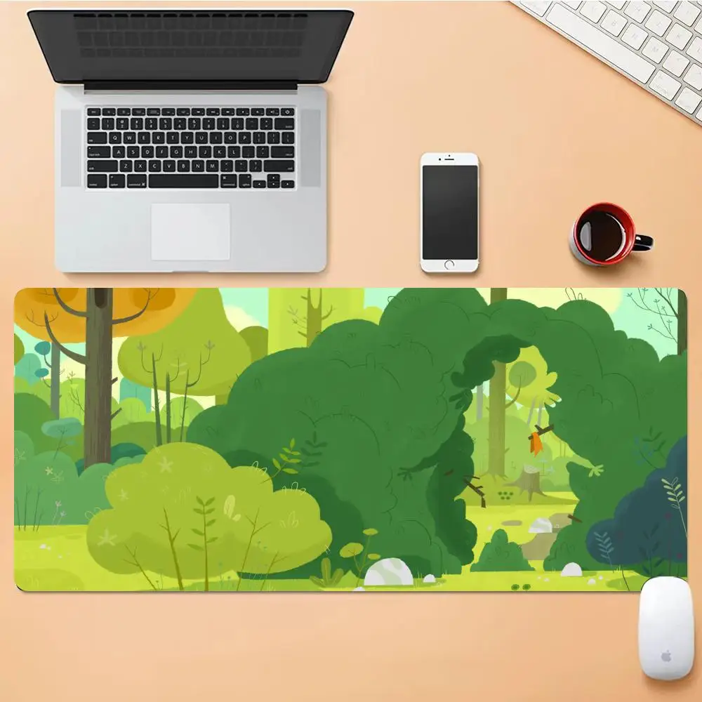 

Digital Painting Of The Green Forest Mouse Pad Mouse Pad Cute HD Desk Pad Extended Gaming Keyboard Mats Large Gamer Mouse Pad