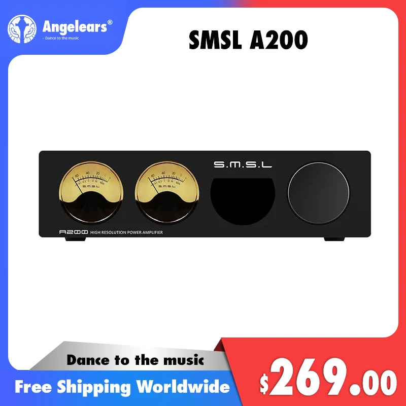 SMSL A200 high resolution power amplifier USB HDMI OPTICAL COAXIAL Bluetooth5.0 70w 100w Dual track