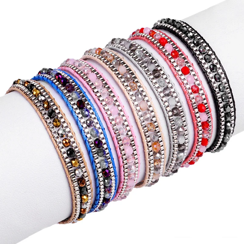 Miyuki Glass Seed Beads Crystal Adjustable Boho Bracelet Women Love 2022 New Fashion Bohemian Handmade Waxed String Jewelry Gift