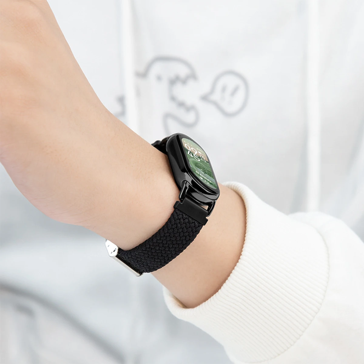 สายรัดไนลอนสําหรับ Xiaomi Smart Band 8 9 เปลี่ยน Bracelect สายนาฬิกาเข็มขัด Xiaomi Band8 หัวเข็มขัดโลหะสายรัดข้อมือ