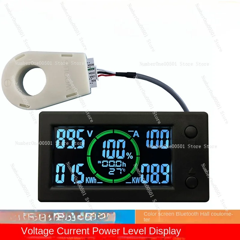 

Color Screen Bluetooth Hall Coulometer Lithium Battery Battery Indicator Electric Car RV Voltage Current Power Electric Energy