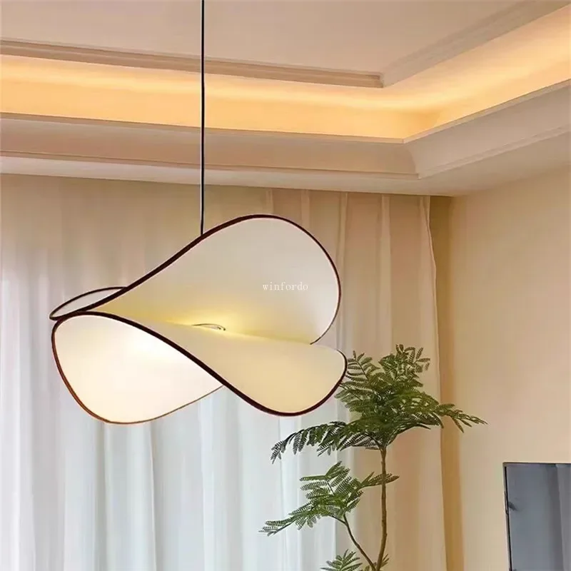 French Fabric Potato Chip Pendant Lamp Petalo Collection Lighting Living Room Shop Kitchen Island hanging table light