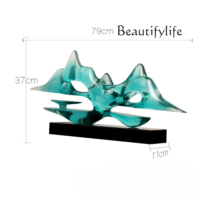 

Hotel decoration ornament simple modern transparent resin rockery ornament living room entrance ornament