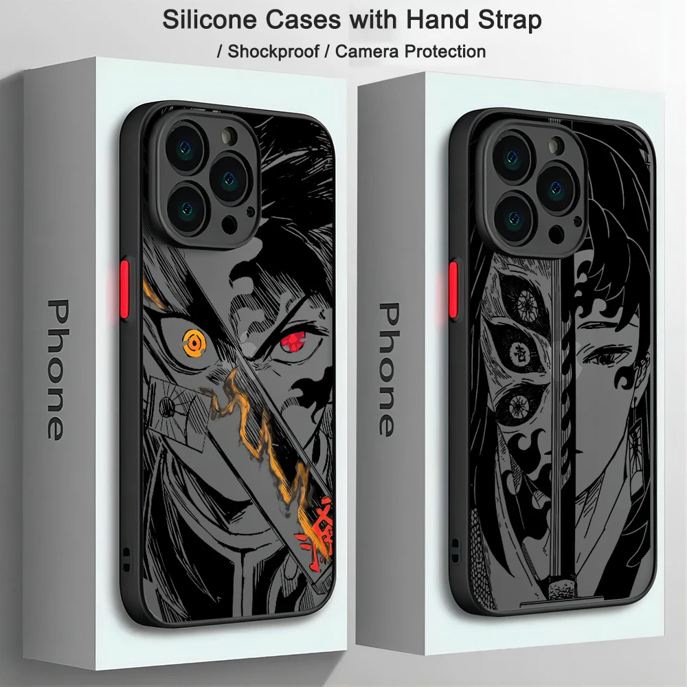 Demon Slayers Anime Phone Case For Samsung S24 S23 S22 S21 S20 S10 FE Note20 Note10 Plus Ultra Lite 5G Matte Transparent Cover