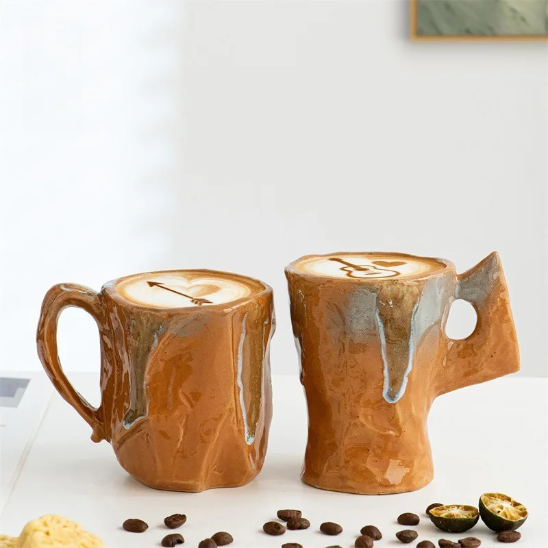 

Чашка двойного назначения для чайных и кофейни, трансформируемая из грубой глиняной печи в персонализированную ручку. Чашка для воды.