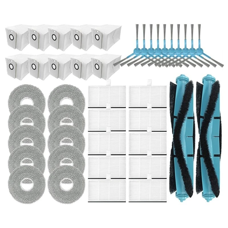 |TodaySell| Accessory Kit For Conga 9590 / 9990 / 10090 AI Spin Revolution Ultra Power Home Main Side Brush Hepa Filter Dust Bag