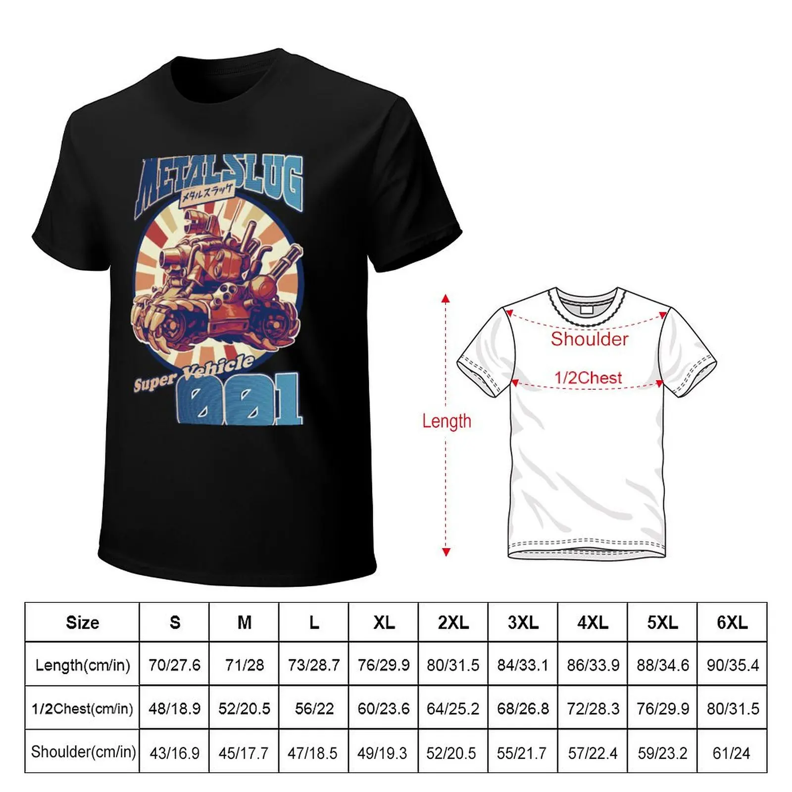 Metal Slug Remastered Full Color T-Shirt Work Wear Lightweight Tee