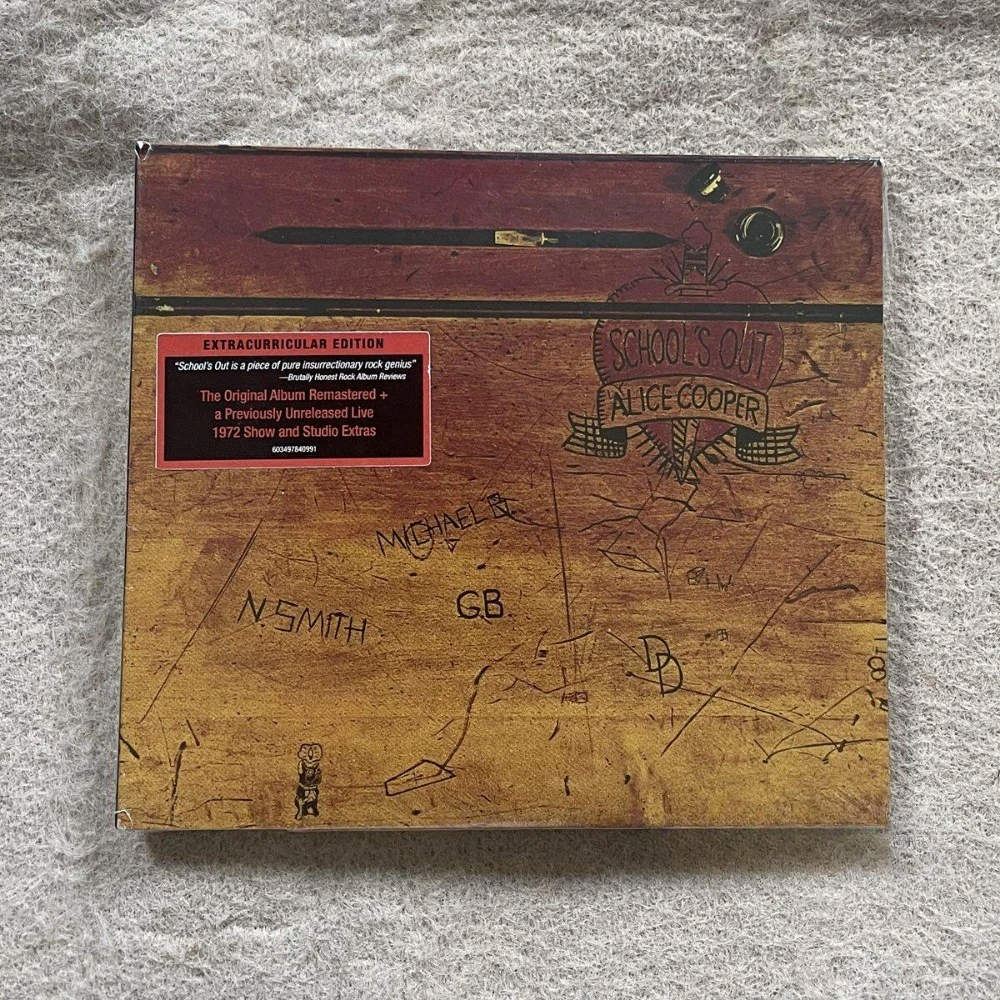 Alice Cooper School's Out Expanded Remastered 2CD 1972 Classic Hard Rock Glam con Trasposiciones Bonificación en CD Sellado Nuevo