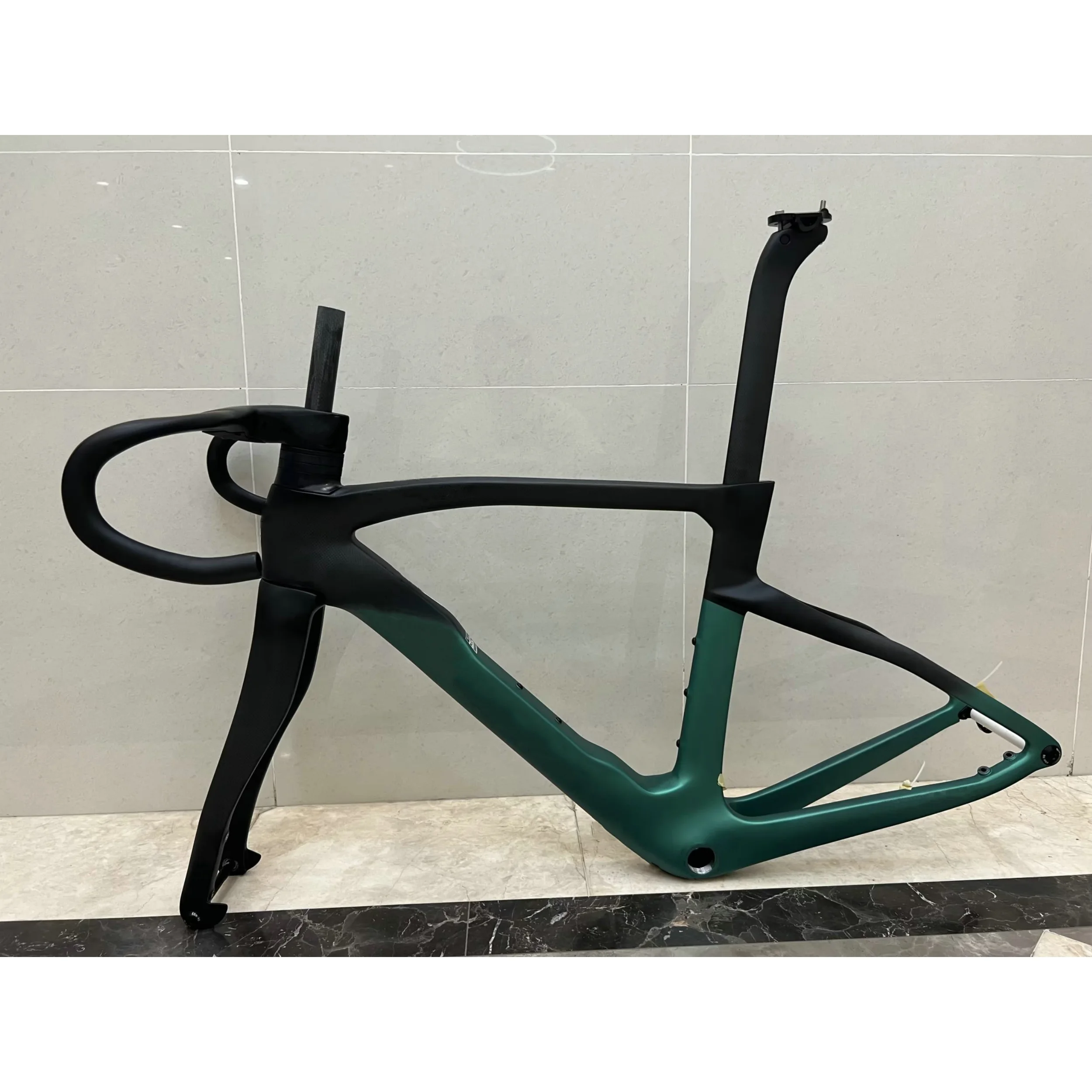 

F14 дорожная карбоновая рама велосипеда темно-зеленого цвета BB68 дисковый/окидочный тормоз комплект рамы гоночного велосипеда + руль индивидуальная роспись/логотип DPD UPS