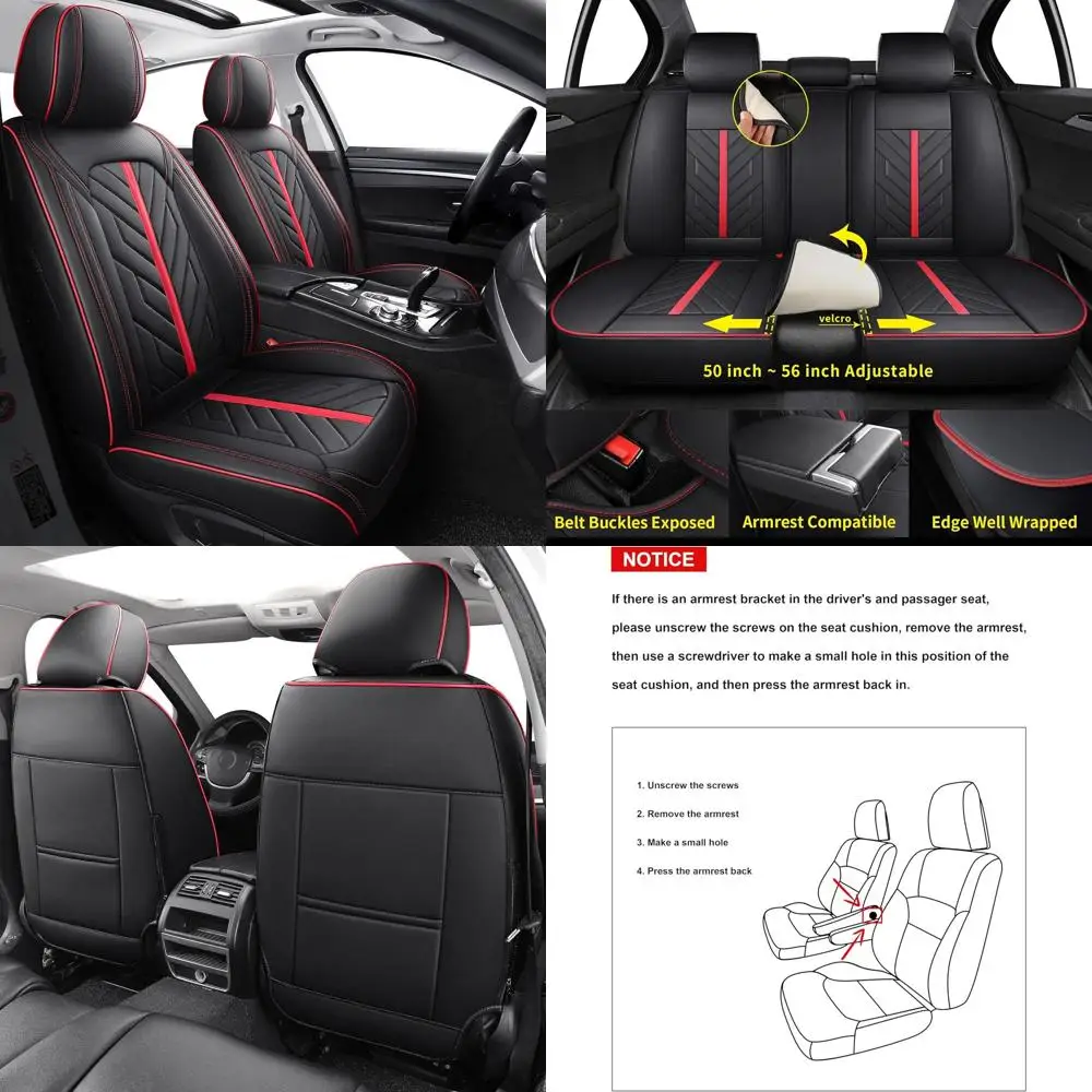

Чехлы на автомобильные сиденья, полный комплект, универсальные автомобильные водонепроницаемые кожаные автомобильные подушки, защитные чехлы с полным покрытием, подходят для большинства седанов SU