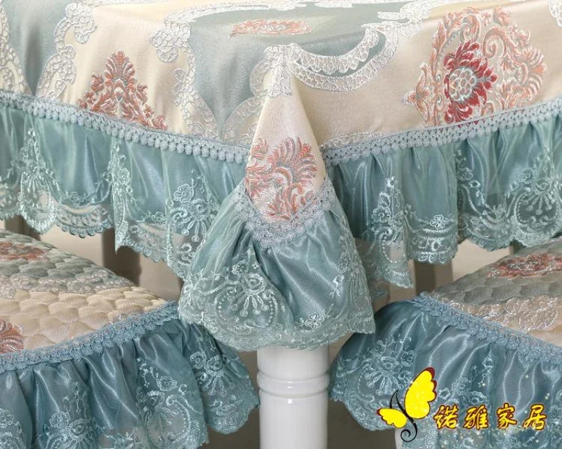 High quality square table cloth chair covers cushion tables and chairs bundle chair cover lace cloth round set tablecloths a2