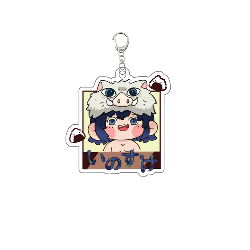 Demon Slayer Tokitou Muichirou Rengoku Kyoujurou Keychain Anime Peripheral Cute Pendant Itabag Decoration Kawaii Goods Gift