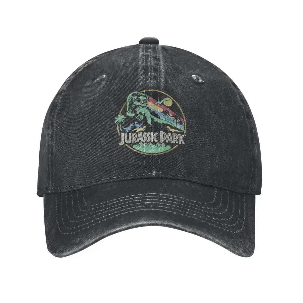Jurassic Park hombres mujeres gorras de béisbol Park para Fan Velociraptor T Rex gorras de mezclilla desgastadas sombrero moda al aire libre correr gorra de Golf