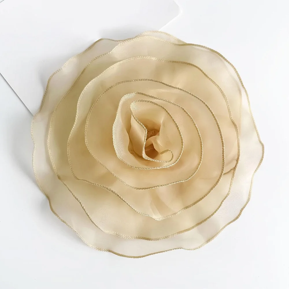 1Pc Flower Polyester Brooches Alloy Lapel Pins for Clothes Wheat 260mm view 3