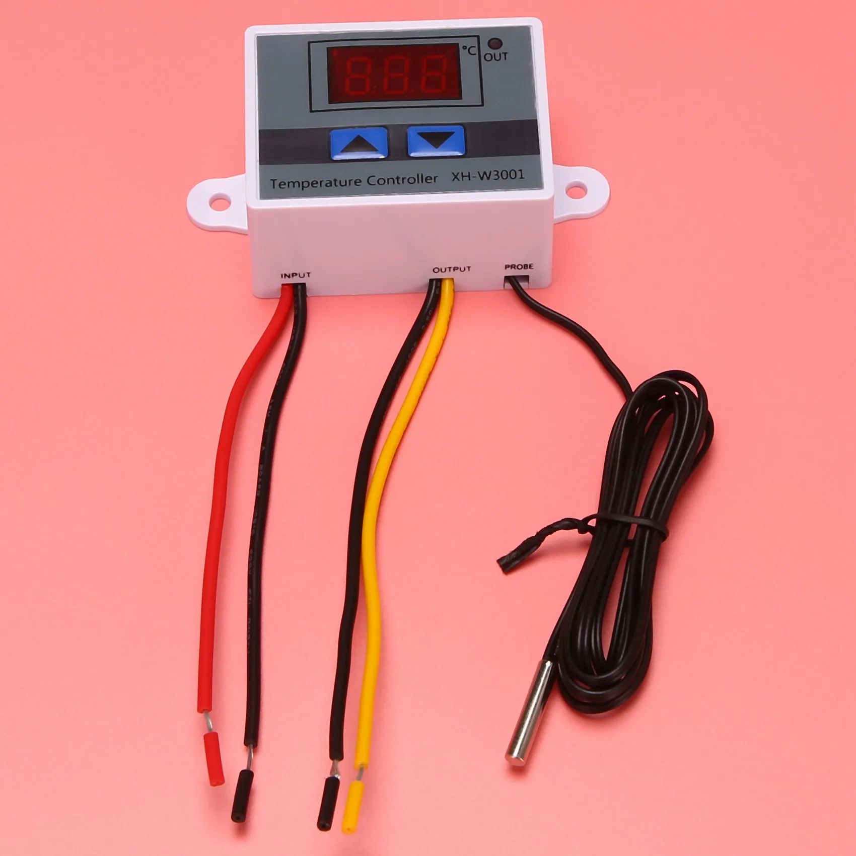 220V Digital LED Temperature Controller 10A Thermostat Control With Switch Digital Display Incubation Controller