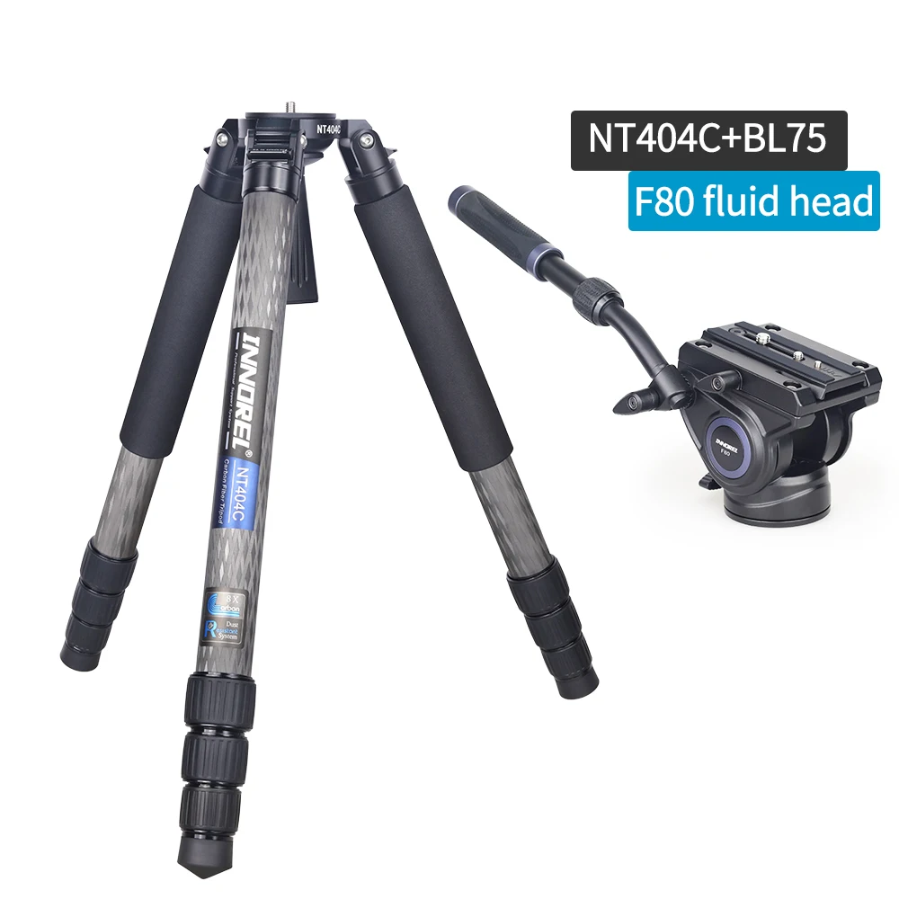 INNOREL NT404C Kohlefaser-Stativ, 40 mm Rohr, professionelles Hochleistungs-Stativ, Schüsselstativ für DSLR-Kamera, Schießen, Vogelbeobachtung, 30 kg Last 6