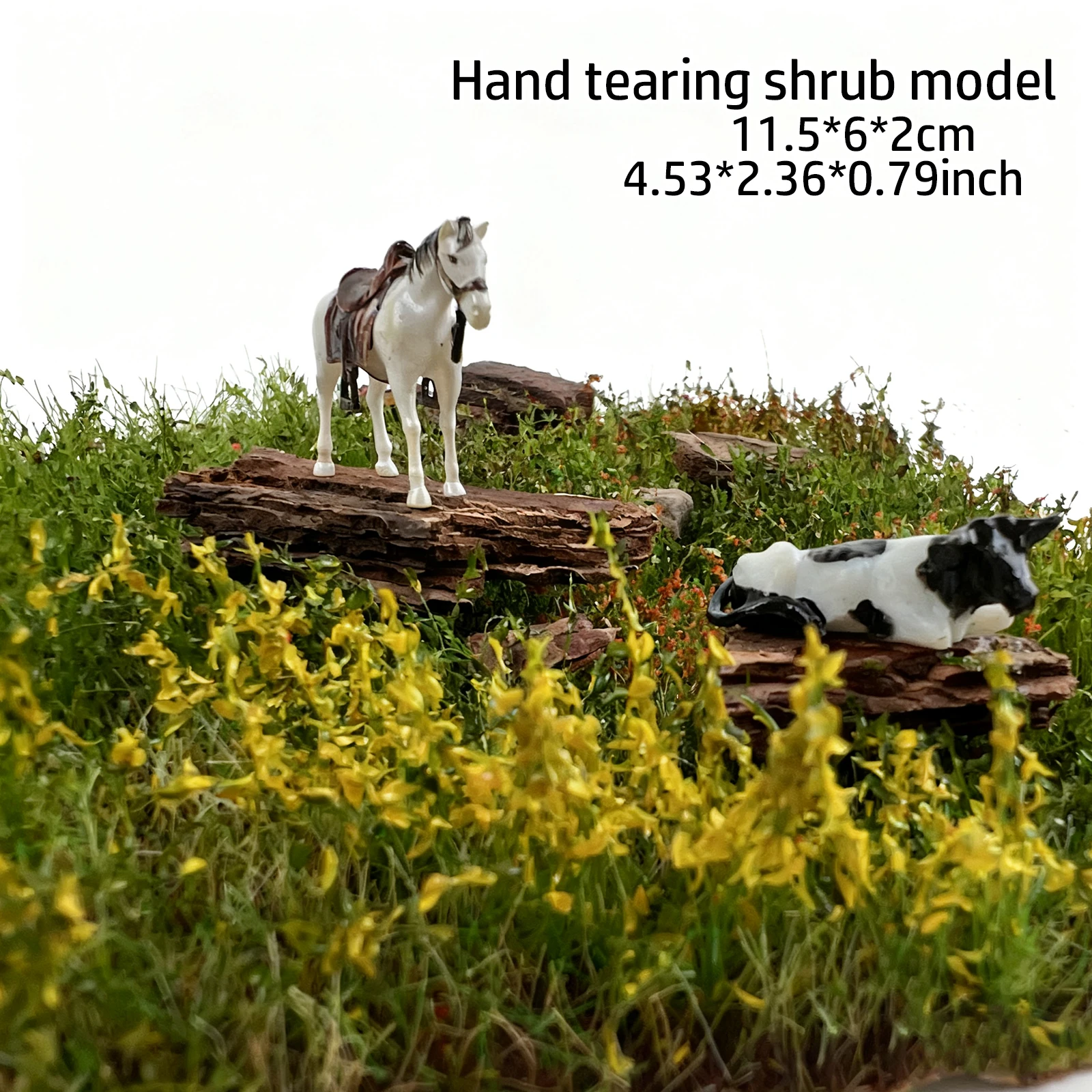 

12 Colors Tearable Shrub Flower Grass Model Plant Clusters for Military Scene Railway Train Layout Diorama