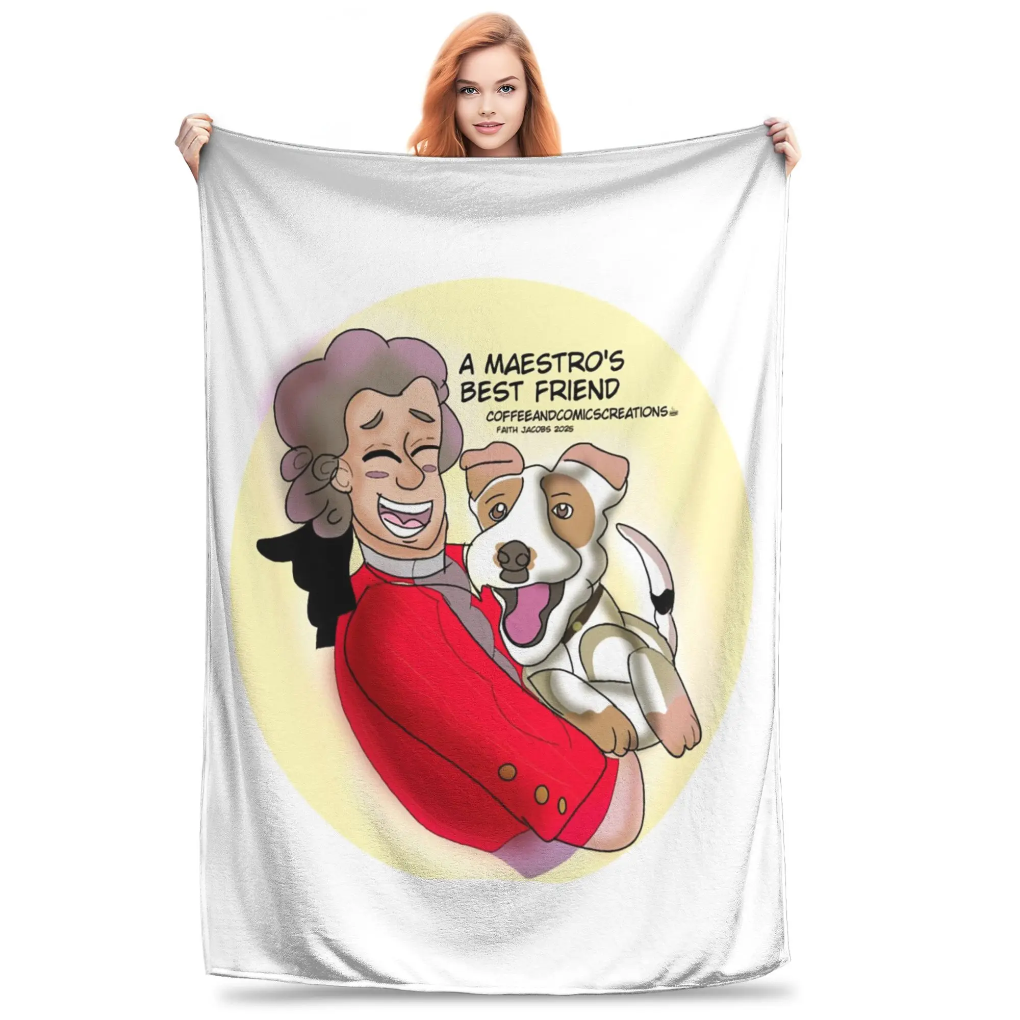 

Mozart and Pimperl Blankets Lightweight Flannel Sofa Throw Blanket for Home Bedroom Travel Throws Bedspread Quilt