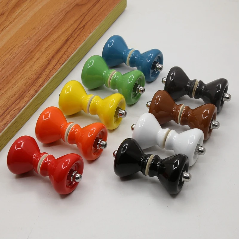 Bathroom accessories Shower room glass door single-hole handle partition toilet door handle Colorful small handle
