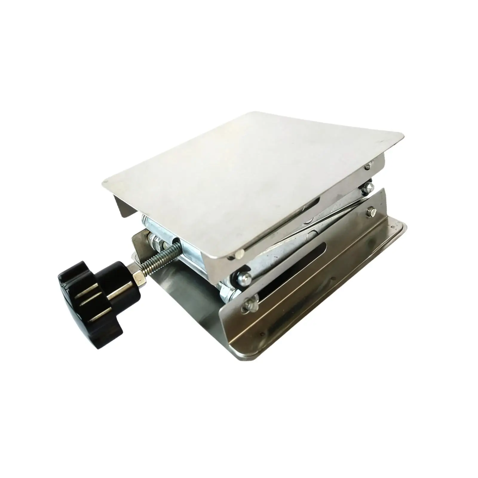Portable Stainless Steel Lab Lift Table Floor Stand Holder Adjustable Height Range Sturdy Practical Design for Woodworking Tool