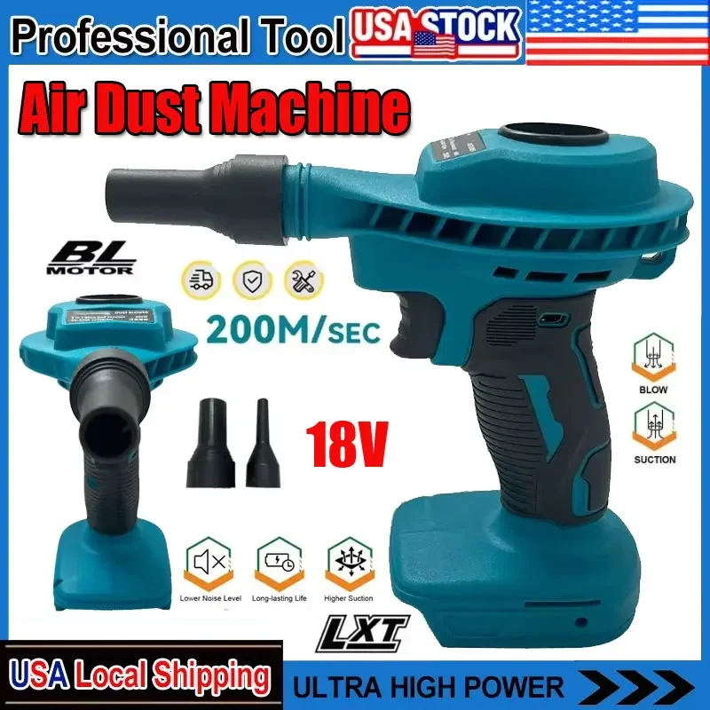 

Fit Makita Cordless Air Blower Multifunction Rechargeable Inflator Vacuum Blower Air Dust 2 IN 1 Power Tools For 18V Battery
