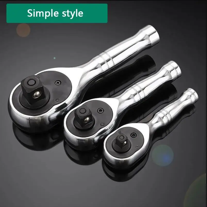 1/4 3/8 1/2 Inch Drive Stubby Ratchet Set Quick-Release Head Mini Ratchet Wrench 72-Tooth Square Head Spanner