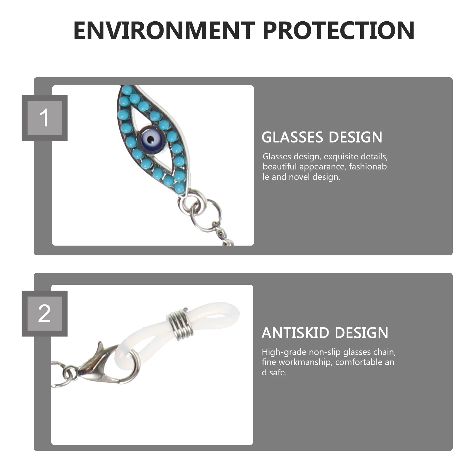 

1Pcs Glasses Chain Anti Lost Hanging Rope Fashionable Exquisite Craftsmanship Suitable As Gift for Family Creative Eyeglass