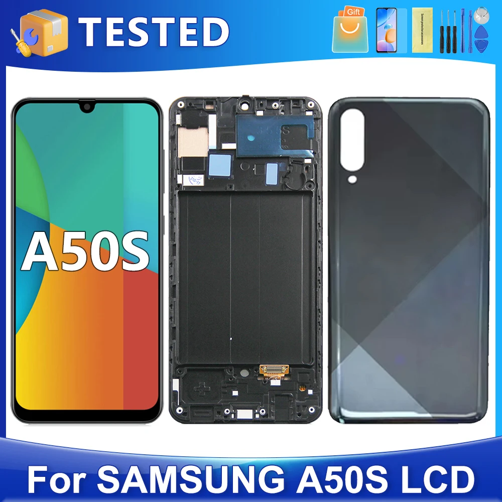 A50S For Samsung Tested A50S A507F A507FN A5070 A507F/DS LCD Display Touch Screen Digitizer Assembly Replacement