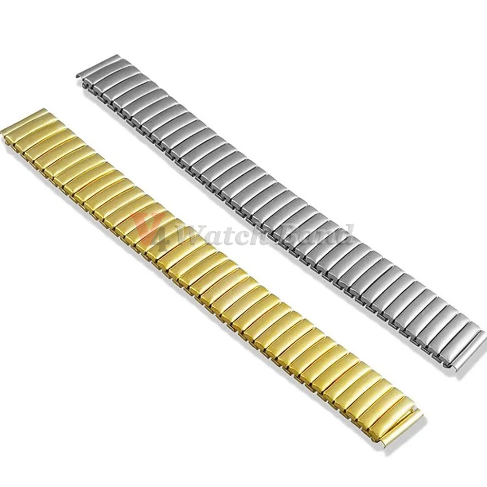 Elastic Strap 12mm 14mm 16mm 18mm 20mm 22mm Stretch Expansion Metal Watch Band Stainless Steel Wristband Men Women Accessories image 2